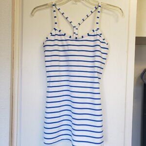 Lululemon Blue and White Striped Tank top